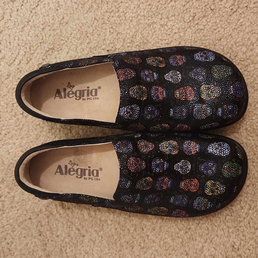 Alegria Women's Debra Sugar Skulls Nursing Slip On Shoes  Size: EU35 (5-5.5)